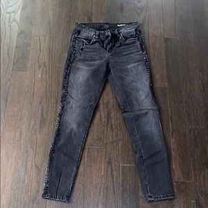 BLANK NYC Black Rhinestone Stripe Jeans